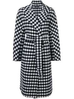 S Max Mara двубортное пальто в клетку