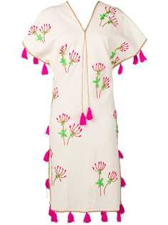 Dolci Follie кафтан Flower с вышивкой