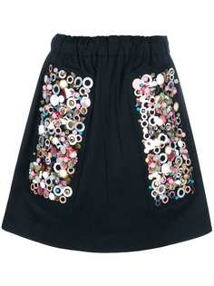 Prada embellished a-line skirt