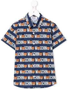 Moschino Kids рубашка с короткими рукавами и логотипом