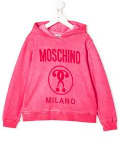 Moschino Kids толстовка с капюшоном и логотипом