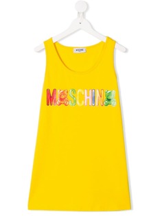 Moschino Kids топ с принтом логотипа