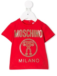 Moschino Kids футболка с принтом логотипа