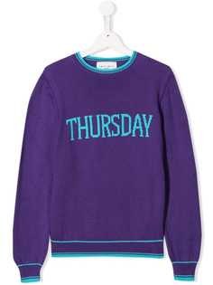 Alberta Ferretti Kids свитер с принтом Thursday