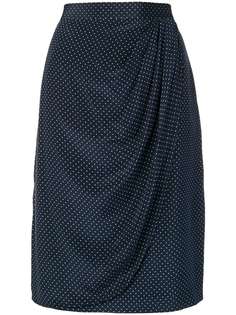 Valentino Vintage драпированная юбка в горох