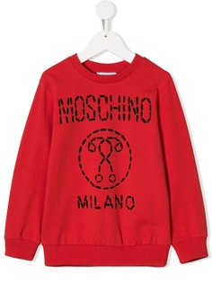 Moschino Kids толстовка с принтом логотипа