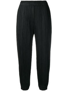 Pleats Please By Issey Miyake cropped pleated trousers