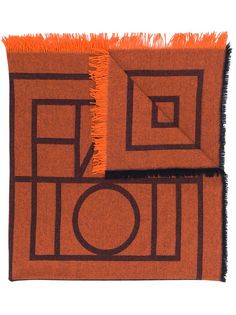 Toteme шарф в полоску с монограммами