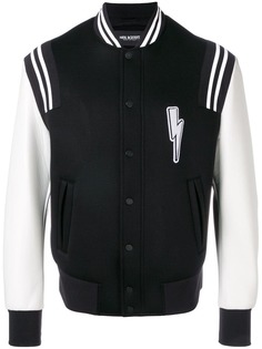 Neil Barrett куртка-бомбер в университетском стиле