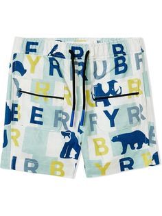 Burberry Kids шорты с принтом логотипа