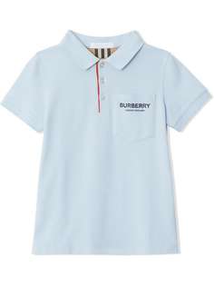 Burberry Kids рубашка-поло пике Icon с полосками
