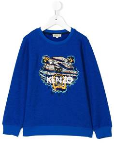 Kenzo Kids джемпер с вышитым тигром