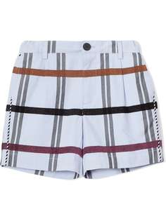 Burberry Kids строгие шорты в клетку