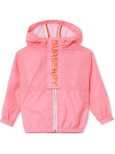 Burberry Kids легкая куртка с капюшоном и принтом логотипа