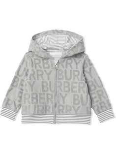 Burberry Kids топ с капюшоном и логотипом