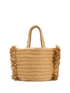 Dorothee Schumacher fringed sides straw tote