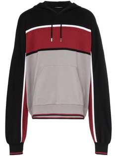 Y / Project logo embossed stripe hoodie