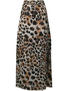 Nanushka юбка макси Nataal Ocelot с леопардовым принтом