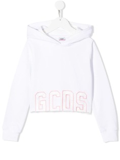 Gcds Kids толстовка с капюшоном и вышитым логотипом