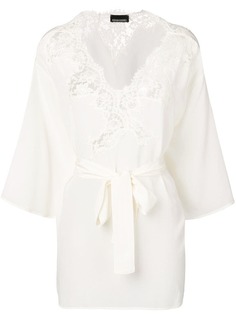 Ermanno Ermanno блузка с кружевной вставкой