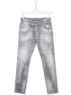 Dsquared2 Kids джинсы с эффектом потертости
