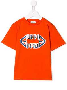 Gucci Kids футболка с принтом логотипа