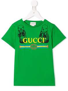 Gucci Kids футболка с принтом логотипа