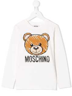 Moschino Kids толстовка с принтом медведя