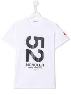 Moncler Kids футболка с принтом 52