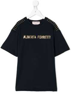 Alberta Ferretti Kids футболка с принтом логотипа