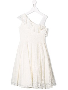 Miss Blumarine кружевное платье с оборками