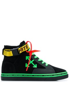 Off-White высокие кроссовки с логотипом