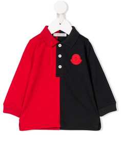 Moncler Kids рубашка-поло дизайна колор-блок
