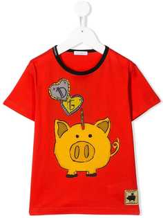 Dolce & Gabbana Kids футболка Piggy Bank