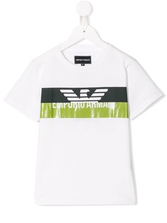 Emporio Armani Kids футболка дизайна колор-блок с логотипом