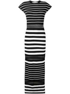 Off-White multi-stripe long dress