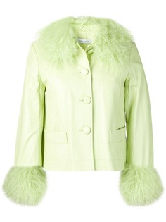 Saks Potts leather fur trim jacket