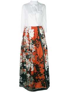Sara Roka длинное платье с контрастным верхом