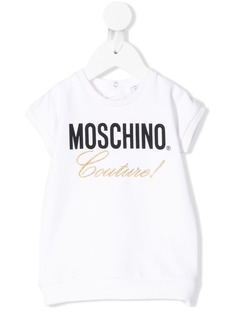 Moschino Kids платье-футболка Couture с вышивкой