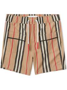 Burberry Kids поплиновые шорты Icon с полосками