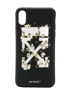 Off-White чехол для iPhone X с принтом цветков хлопка