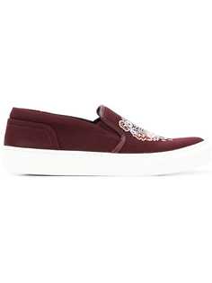 Kenzo слипоны с вышивкой тигра