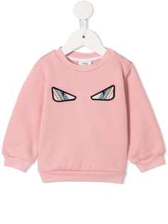 Fendi Kids толстовка с отделкой Monster Eyes