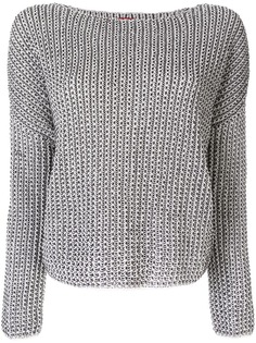 Des Prés boat neck knitted jumper