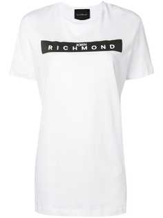 John Richmond футболка с логотипом и заклепками