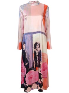 Stine Goya платье миди с принтом картины кистью