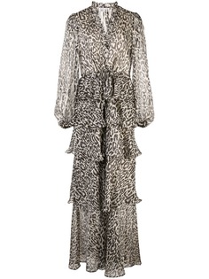 Shona Joy leopard print layered dress