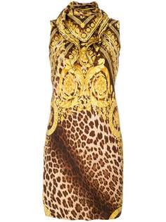 Versace Vintage платье с шарфом в тон