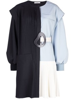 Tibi короткое платье Edith с плиссировкой