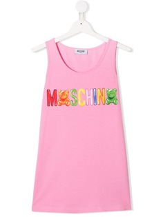 Moschino Kids трикотажный топ с логотипом